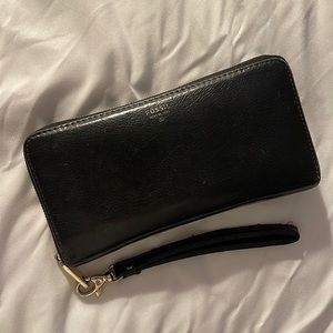 FOSSIL BLACK LEATHER WALLET